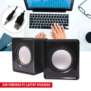 3.5mm Jack USB Wired Computer Speaker Stereo For PC Laptop Notebook Desktop FFxd - Picture 1 of 10