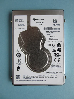 Seagate ST1000LM035 1RK172-570 1TB 2.5" HDD Drive Aug 2024 TK Thailand EB01 ZKP - Image 1 of 4
