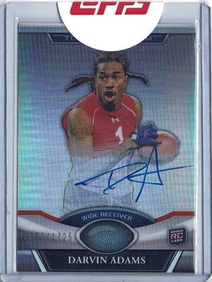 2011 Topps Platinum Darvin Adams (Auburn) Refractor Auto /1725 Card No. 5 RC - Image 1 of 2