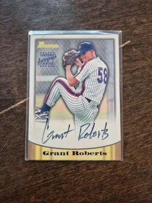 1998 Bowman Grant Roberts New York Mets Autograph - Image 1 of 2