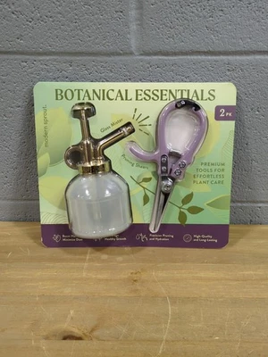 LL2 Modern Sprout Botanical Essentials paquete de 2, 8 OZ vidrio Mister y tijeras de podar Foto 1 de 4