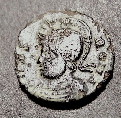 Antigua capital de Constantino, ROMA, Wolf Suckles Gemelos, RARA moneda romana 14-16 mm Foto 1 de 2