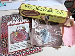 Kit de trenzado de alfombra centinela vintage y libro para hacer alfombras B H & G "17 técnicas" - Imagen 1 de 4