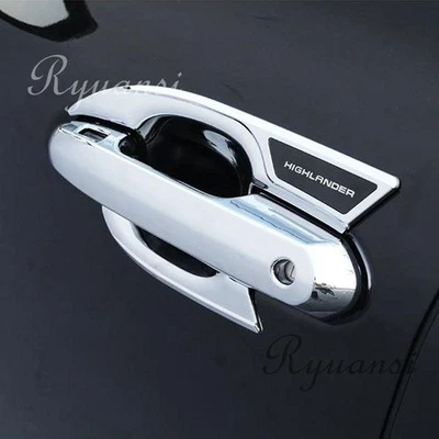 For Toyota Highlander 2020-2025 Chrome Style Door Bowl Cup Handle Cover Trims 8X - Image 1 of 4