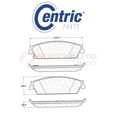 Centric C-TEK Ceramic Disc Brake Pads for 2007-2013 GMC Sierra 1500 4.3L zp Foto 1 de 4