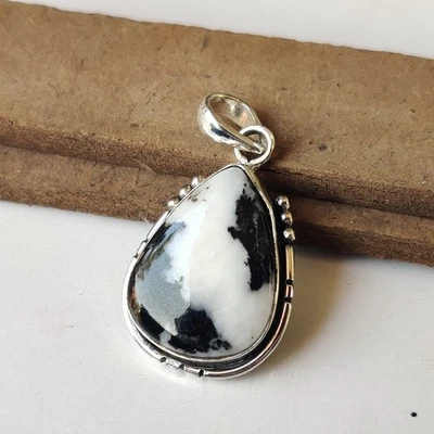 Colgante turquesa búfalo blanco plata de ley 925 hecho a mano regalo colgante PG8574 Foto 1 de 4