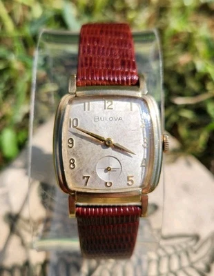 Vtg Bulova 1960 Senator J *SERVICED* Men's 27mm Tank Watch 11AF Mechanical NICE! - Image 1 of 4