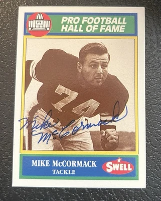 Mike McCormack Signed 1990 Swell Greats Cleveland Browns Autograph - Image 1 of 2