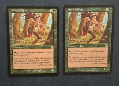 MTG 2X URZA'S DESTINY ELVISH PIPER MAGIC THE GATHERING ENGLISH RARE CREATURE - Image 1 of 4
