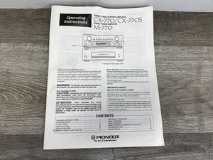 Pioneer CX-770/CX-770S M-770 Operating Instructions - Manual - Picture 1 of 4