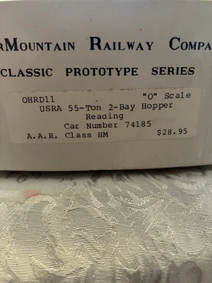 Intermountain 55 Ton 2 bay Hopper car #74195 Reading  red Harold 2 Rail Kit - Image 1 of 4