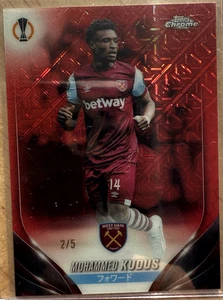 Mohammed Kudus Red Mojo 2/5 2023-24 Topps Chrome UEFA UCC Japanese - Picture 1 of 2