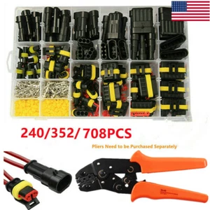 1-708Pcs 1-6P Car Automotive Waterproof Electrical Wire Connector Plug Kit Set - Picture 1 of 24