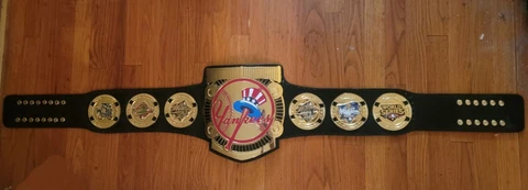 Yankees Championship Belt with 1978, 96, 98, 99, 2000 & 2009 World Series plates Cover