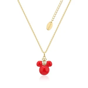 Disney Festliche Weihnachten Vergoldet Mickey Mouse Kugel Halskette - DCN001 - Neu - Bild 1 von 1