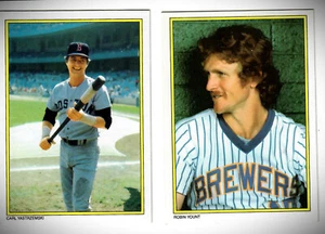 Lote (2) 1983 Topps All-Star Coleccionista Set #5 Robin Yount + #1 Carl Yastrzemski - Imagen 1 de 2