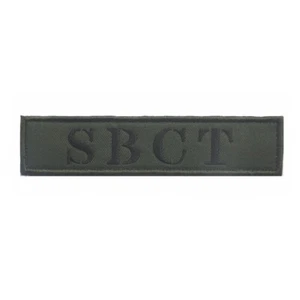 2 PIEZAS PARCHE DE BUCLE DE GANCHO MILITAR TÁCTICO SBCT TAB BORDADO INSIGNIA BOSQUE NEGRO - Imagen 1 de 3