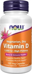 Vitamin D 1000 IU Dry 120 Veg Capsules High Potency Bone Support - Picture 1 of 12