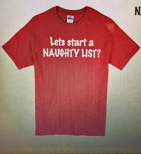 T-Shirt Lets start a Naughty List Weihnachten Erwachsene Lustig Humor Sexy - Bild 1 von 5