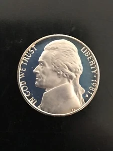 USA 1981 S Jefferson Nickel Proof Cameo San Francisco Mint - Picture 1 of 2