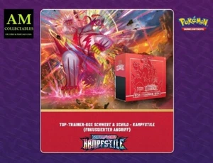 ESPADA Y ESCUDO POKEMON - CAJA ENTRENADOR SUPERIOR ESTILOS DE COMBATE - ATAQUE ENFOCADO - ES - Imagen 1 de 3