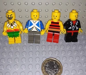 100% Original Vintage Lego 4 Mini Figuren Konvolut #Code1 - Bild 1 von 1