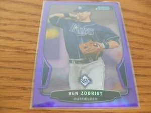 Refractores Bowman 2013 cromo púrpura #73 Ben Zobrist 089/199 Tampa Bay Rays - Imagen 1 de 2