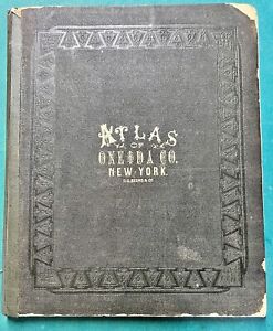 Antique Atlas Of Oneida County, New York, Published By D.G. Beers & Co. 1874
