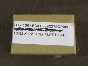 Tamper-Pruf Screw Flat Head Tamper Resistant Screw, 10-32 X 1/2" Long, 100 pack - Picture 1 of 5