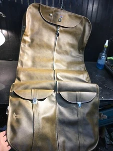 Vintage American Tourister Luggage Garment Suit Bag Leather Brown 45” x 24” - Picture 1 of 7