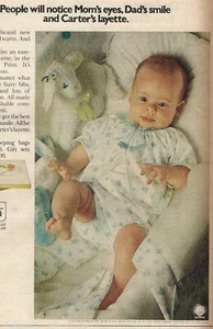 Carter's Layette Infant Baby Nursery Clothes vtg 1972 Print Ad 7 x 9" - Picture 1 of 3