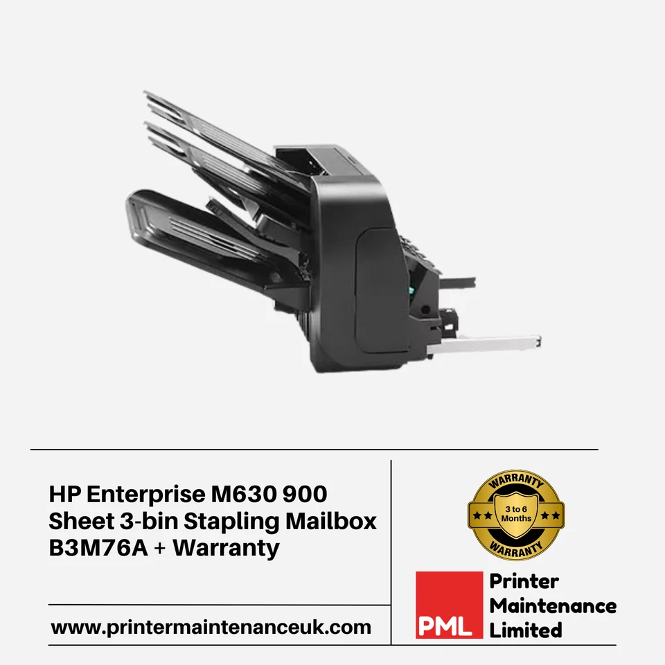HP Enterprise M630 900 Sheet 3-bin Stapling Mailbox B3M76A + Warranty - Image 1 of 1
