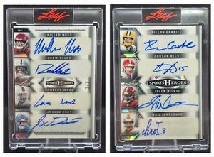 2025 Leaf Sports Heroes Octo 8 Auto WARD DART BECK NICO MILROE GABRIEL ++ #2/2 - Picture 1 of 12