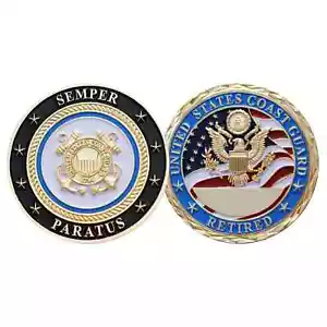 USCG UNITED STATES COAST GUARD RETIRED 1.75" CHALLENGE COIN - Picture 1 of 1