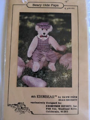 Beary Olde Papa an Edinbear sewing pattern 15 inch fully jointed bear - image 1 of 4