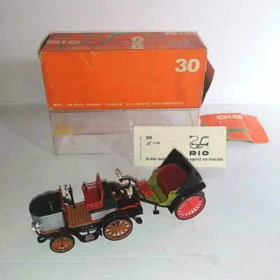 DE DION BOUTON VICTORIA A VAPORE CON RIMORCHIO 1894 N.30 RIO SCALA 1/43 - Immagine 1 di 4