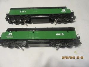 O scale Williams Burlington Northern FP-45 AA w/Horn Diesel Locomotive Set - Picture 1 of 5