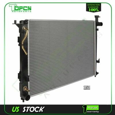 Radiator For 13-19 Hyundai Santa Fe XL 14-15 Kia Sorento Aluminum Replacement Foto 1 de 4