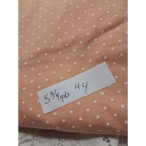 Polka Dot Fabric Orange White Cotton Sewing Quilting 5 3/4 yds - Picture 1 of 2