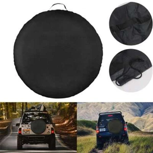 Black Trailer RV Spare Tire Tyre Wheel Cover Heavy Duty Vinyl Protector 80×47cm - Picture 1 of 11