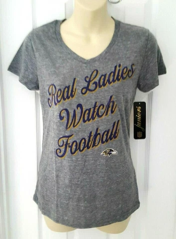 Baltimore Ravens Womens Juniors T Shirt Medium 7/9 Real Ladies Watch Football Cover