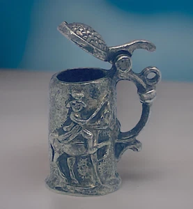 Vintage Sterling Silber 800 Deutscher Bierstein Anhänger Charm - Bild 1 von 10