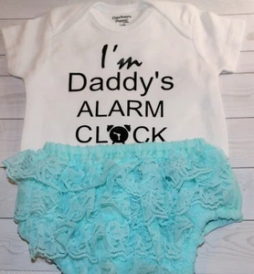 I'm DADDY'S Reloj Despertador, Mono/Bloomers, Gerber, Bebé Niña, (3 piezas12) - Imagen 1 de 1