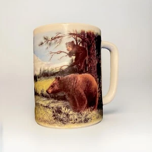 Otagiri Mug Grizzly Bear With Cubs Japan Judy Matthews - Picture 1 of 7