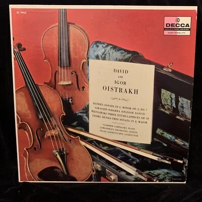 DAVID & IGOR OISTRAKH violins - Handel, Sarasate, Wieniawski - DECCA DL 9962 LP - Image 1 of 4