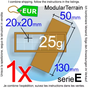 1x MDF Movement Tray 6x2 2x6 (E 0mm) 20mm Square Base War Hammer 40k Bandeja - Bild 1 von 7