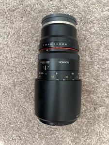 Rokinon 100mm F2.8 ED UMC Full Frame Macro MF Lens for Sony E Mount (ILCE/NEX) - Picture 1 of 3