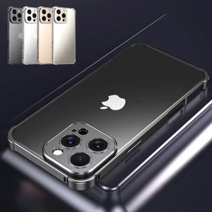 Funda de aluminio con marco de parachoques de metal a prueba de golpes para iPhone 16 Pro Max 15 14 13 12 - Imagen 1 de 20