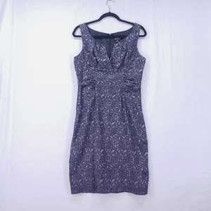 Adrianna Papell Purple Sheath Dress Sz 8 Women's Party Cocktail Formal Elegant  - Picture 1 of 17