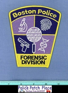 BOSTON POLICE FORENSIC MASSACHUSETTS Schulteraufnäher CSI MORD DNA TATORT - Bild 1 von 1